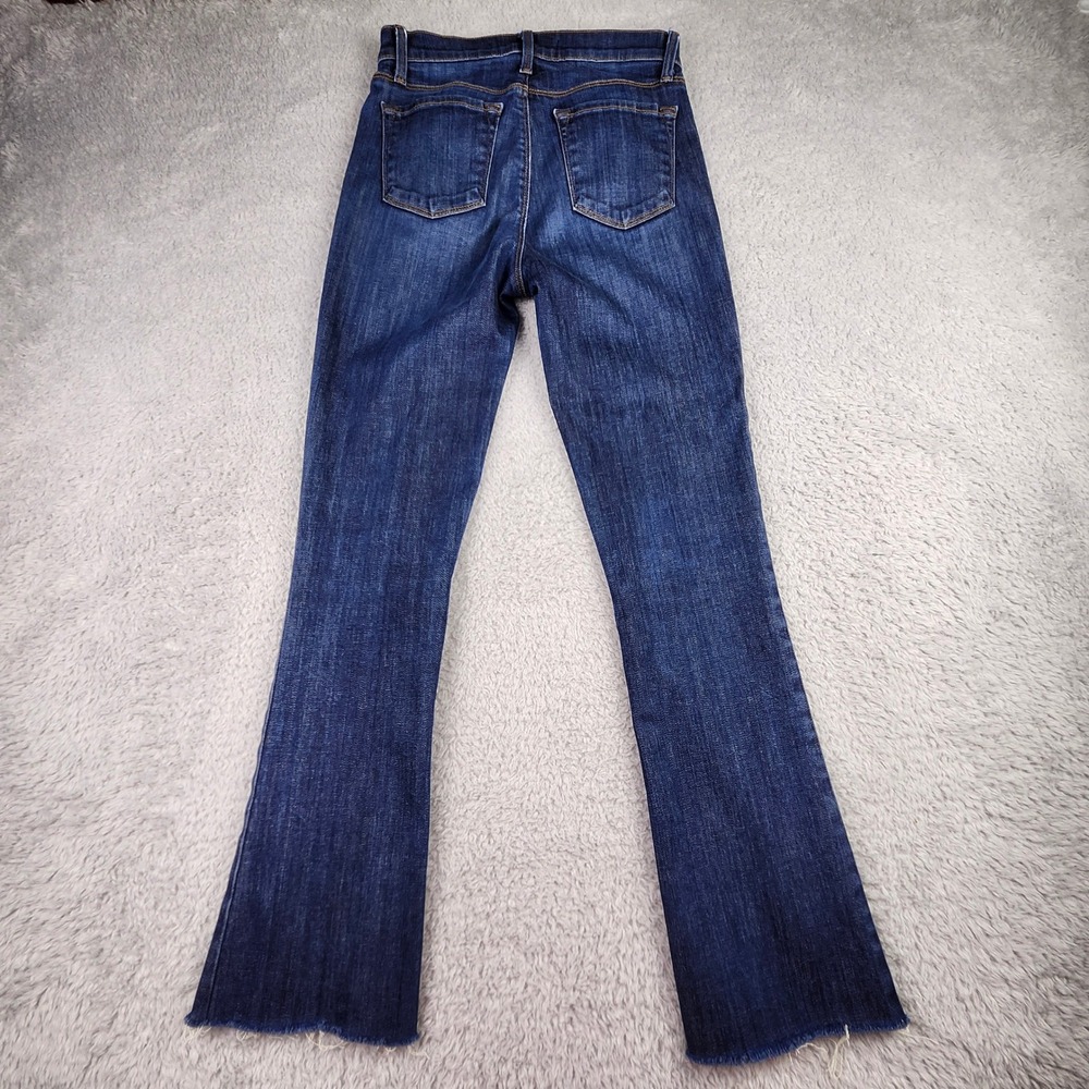 J Brand Remy Jeans Womens 26 Blue Storm Raw Hem Flare Made in USA Hipster Boho - Picture 6 of 9